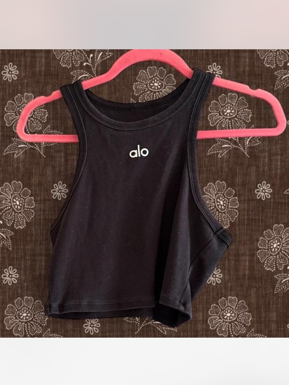 ALO Yoga Black Cropped Tank Top for Kids
